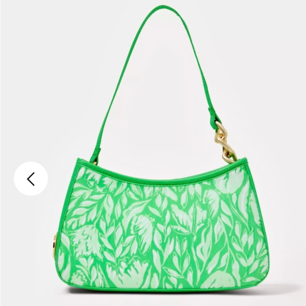 $112 Lilly Pulitzer Tamara Shoulder Bag. Color: Fauna Green Tulip To Tango